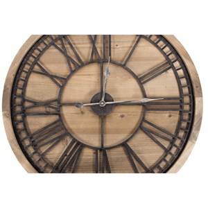 Grande horloge ancienne bois-métal