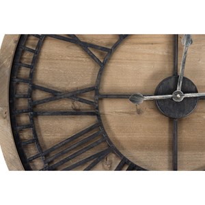 Grande horloge ancienne bois-métal