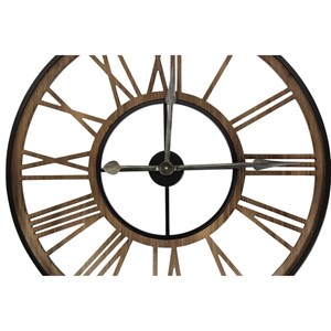 Grande horloge ancienne forge bois-fer