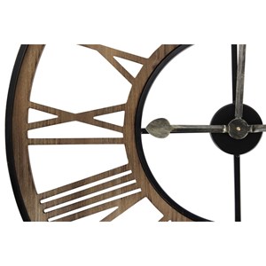 Grande horloge ancienne forge bois-fer