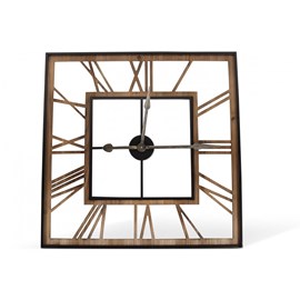 Grande horloge ancienne carré forge fer