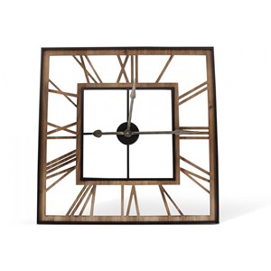 Grande horloge ancienne carré forge fer