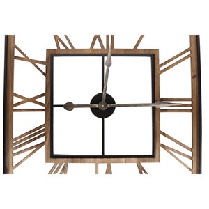 Grande horloge ancienne carré forge fer