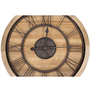 Grande horloge ancienne bois-métal