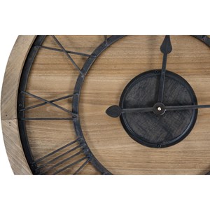 Grande horloge ancienne bois-métal