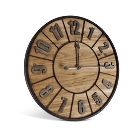 Grande horloge ancienne bois-métal