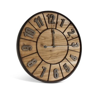 Grande horloge ancienne bois marron -