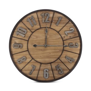 Grande horloge ancienne bois-métal