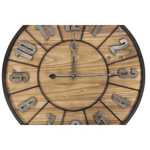 Grande horloge ancienne bois-métal