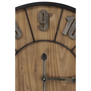 Grande horloge ancienne bois-métal