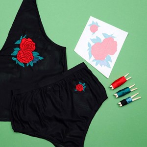 Kit de broderie roses