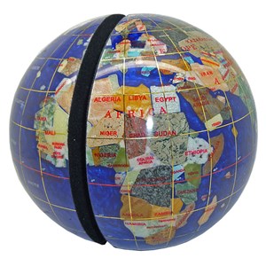 Serre livres globe 15 cm bleu navy nacré