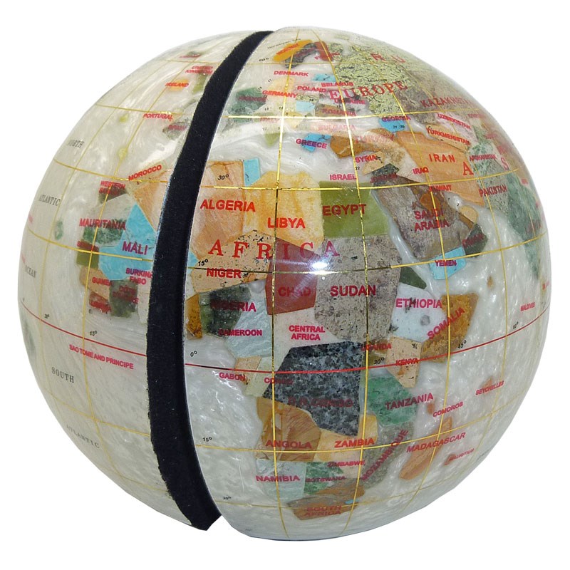Gemmoglobe - Serre livres globe 15 cm nacre