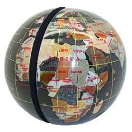 Serre livres globe 15 cm noir nacré