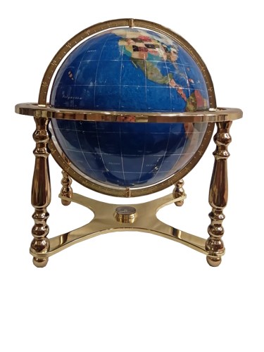 Gemmoglobe - Globe terrestre 33cm 4 pieds dorés navy