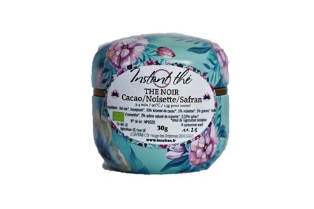 Thé noir bio cacao noisettes safran,30g