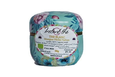 Thé blanc bio mangue-pêche-safran,30g