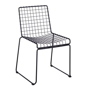 Chaise grid métal noire