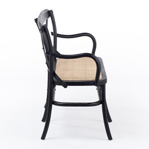 Banc vintage 2 places noir