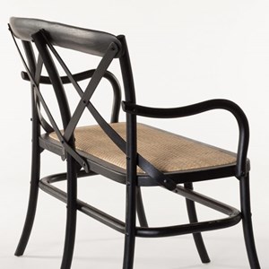 Banc vintage 2 places noir