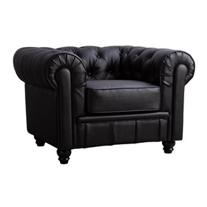 Fauteuil chester moderne noir
