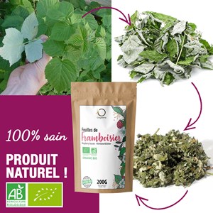 Feuilles de framboisiers bio 200g