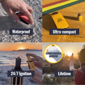 1 briquet solaire + 1 allume feu solaire