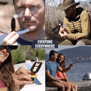 1 briquet solaire + 1 allume feu solaire