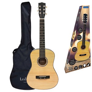 Guitare acoustique en bois avec housse de transport