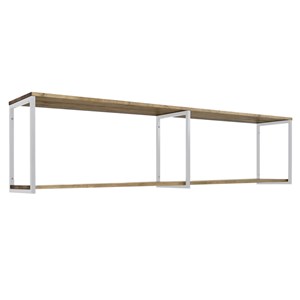 Étagère murale double 30x160x48 blanc