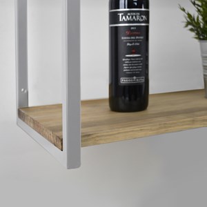 Étagère murale double 30x160x48 blanc