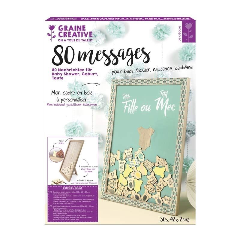 Graine créative - Cadre à messages - baby shower naissance
