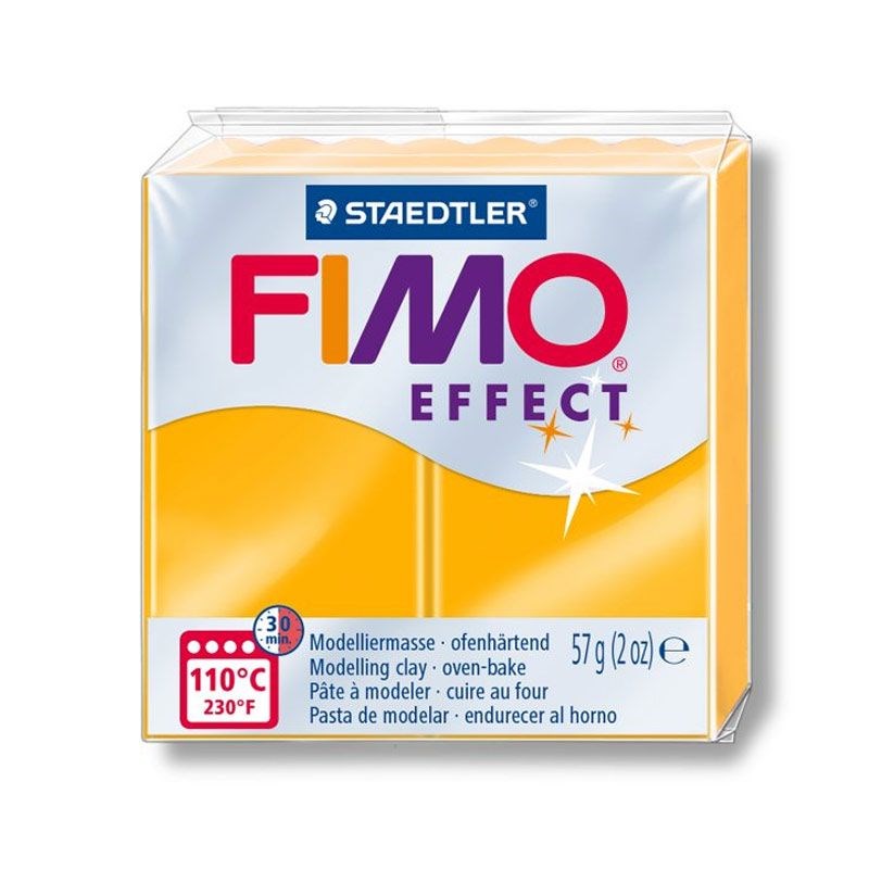 Pâte fimo 57 g - effet néon - orange