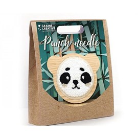Coffret punch needle - petit panda ø 15