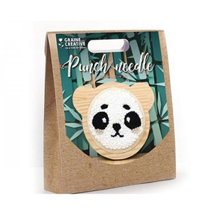 Coffret punch needle - petit panda ø 15