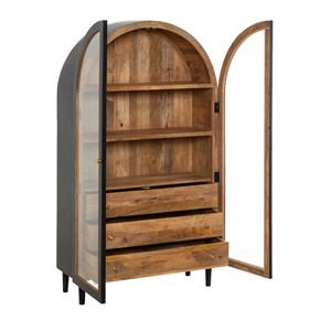 Vitrine en bois de manguier paulo