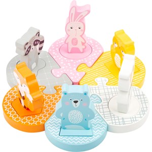 Puzzle à encastrer pastel