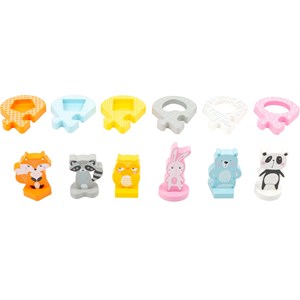 Puzzle à encastrer pastel