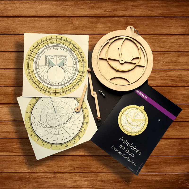 Mapospheres - Astrolabe en bois - a monter soi-meme
