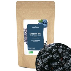 Myrtilles bio - 200g (infusées au jus de pomme, séchées) - source d'antioxydants