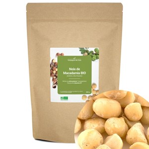 Noix de macadamia bio - 500g (entières, décortiquées) - riche en antioxydants