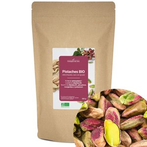 Pistaches bio - 500g (décortiquées, sans sel ajouté) - riche en antioxydants
