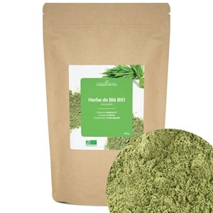 Herbe de blé bio - 500g (en poudre) - riche en vitamine k