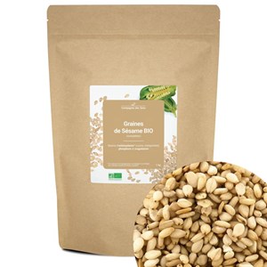 Graines de sésame bio - 1kg (complètes) - source d'antioxydants