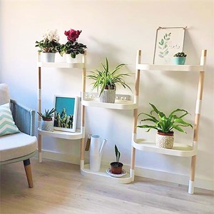 Étagère pour plantes 6 plateaux blanche