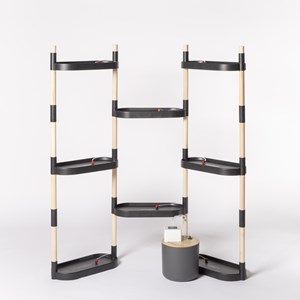 Étagère plantes noire à arrosage auto 8