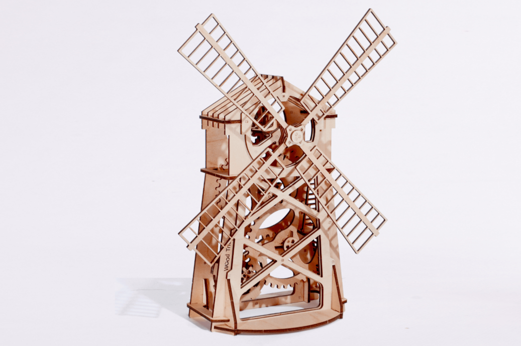 Puzzle 3D En Bois énergie Solaire - Moulin à Vent à Construire, Jouet STEM Pour Enfants 8-12 Ans