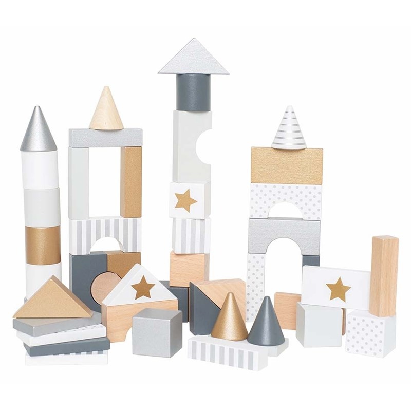 Jeu de constructions en bois - silver -