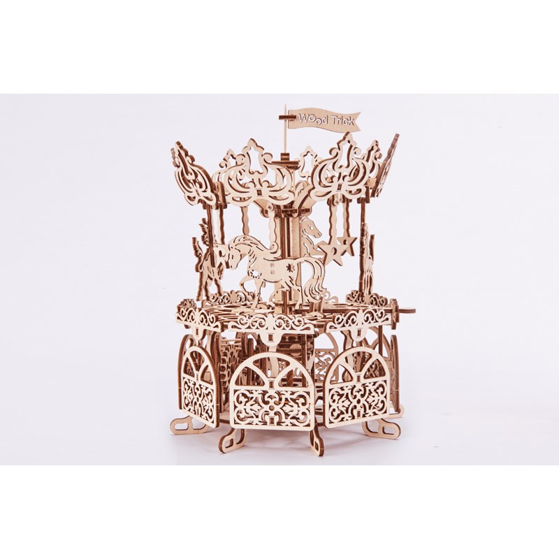 Woodtrick - Le carrousel, puzzle en 3d mécanique