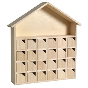 Calendrier de l'avent en bois maison